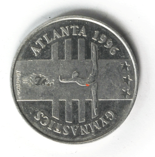1996 USA Olympics Aluminum Medal General Mills 39mm Atlanta Gymnastics