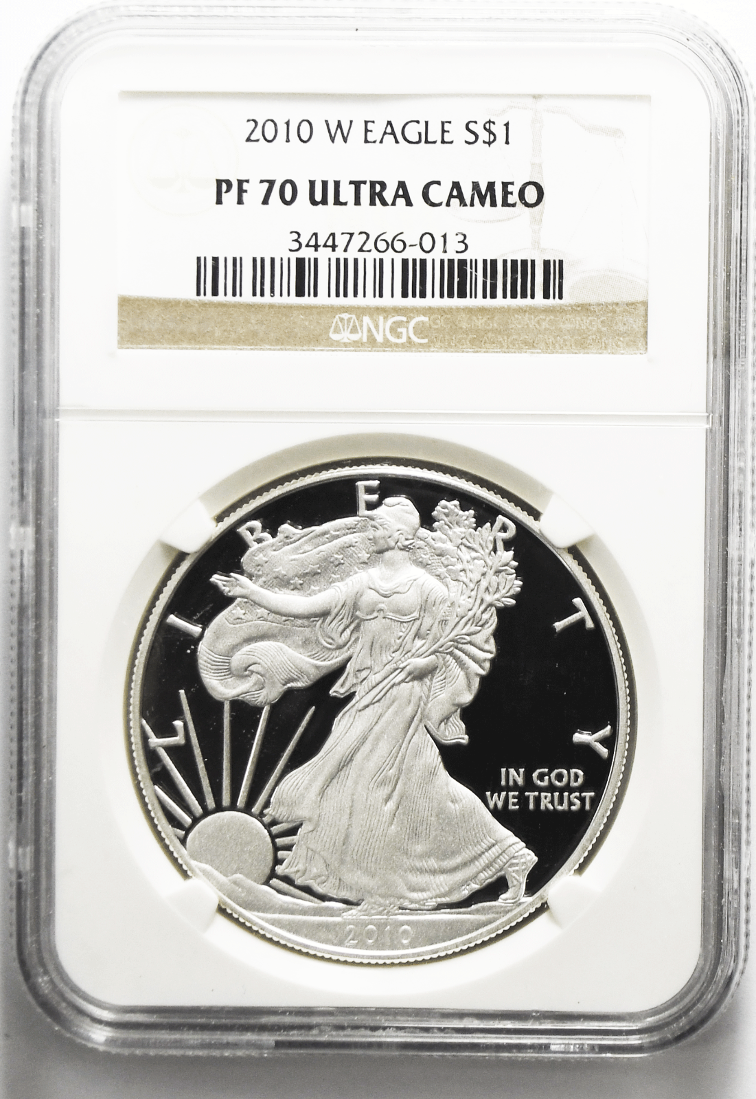 2010 $1 American Proof Silver Eagle 1oz Fine Coin NGC PF70 Ultra Cameo