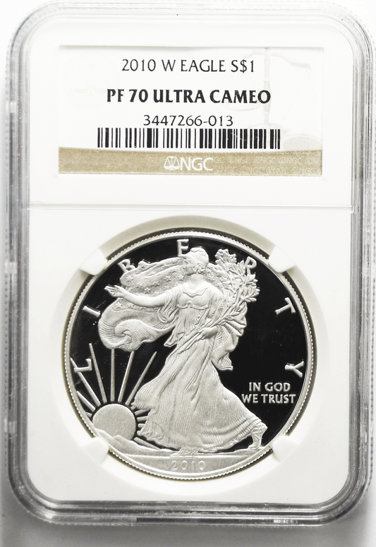 2010 $1 American Proof Silver Eagle 1oz Fine Coin NGC PF70 Ultra Cameo