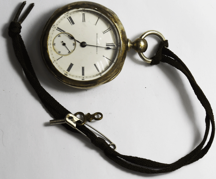 1883 Elgin Size 18 Grade 13 Pocket Watch KW KS Coin Silver OF #3 Case
