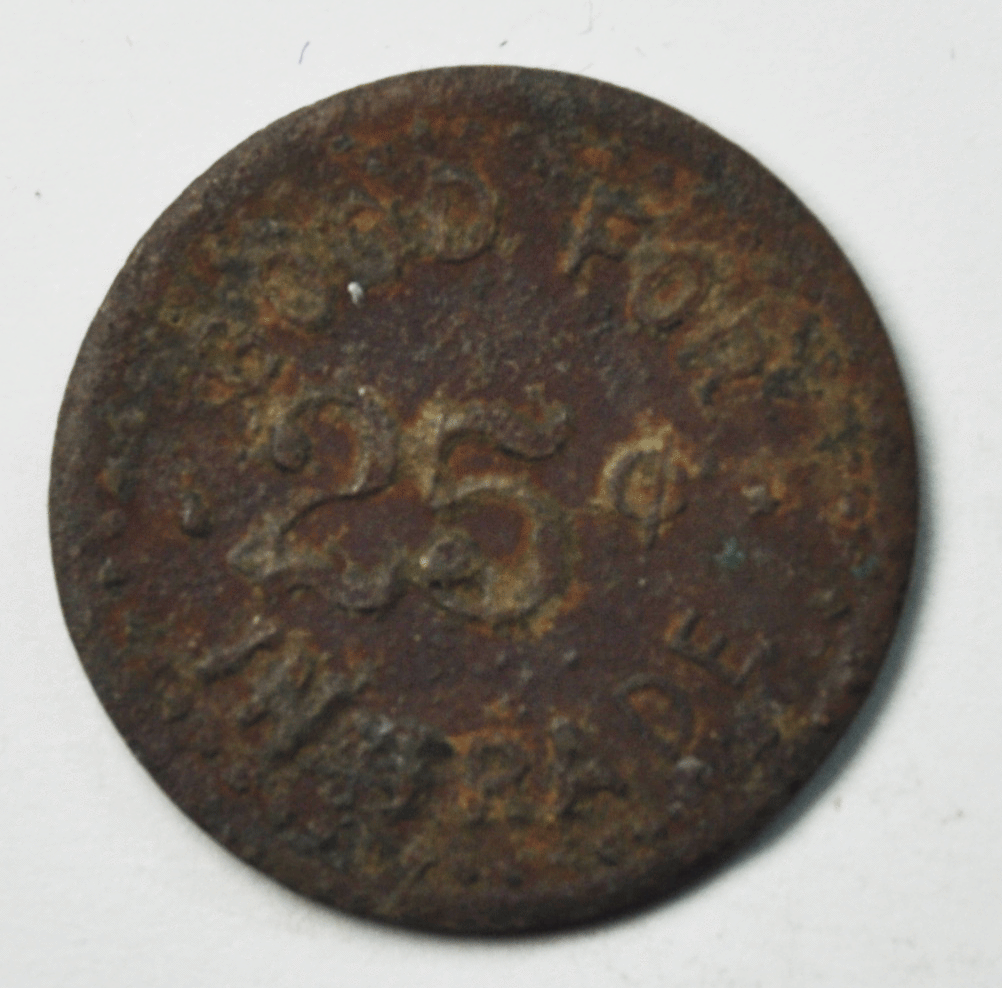 L.A. Gamble 25c Trade Token Kansas City Kansas 26mm