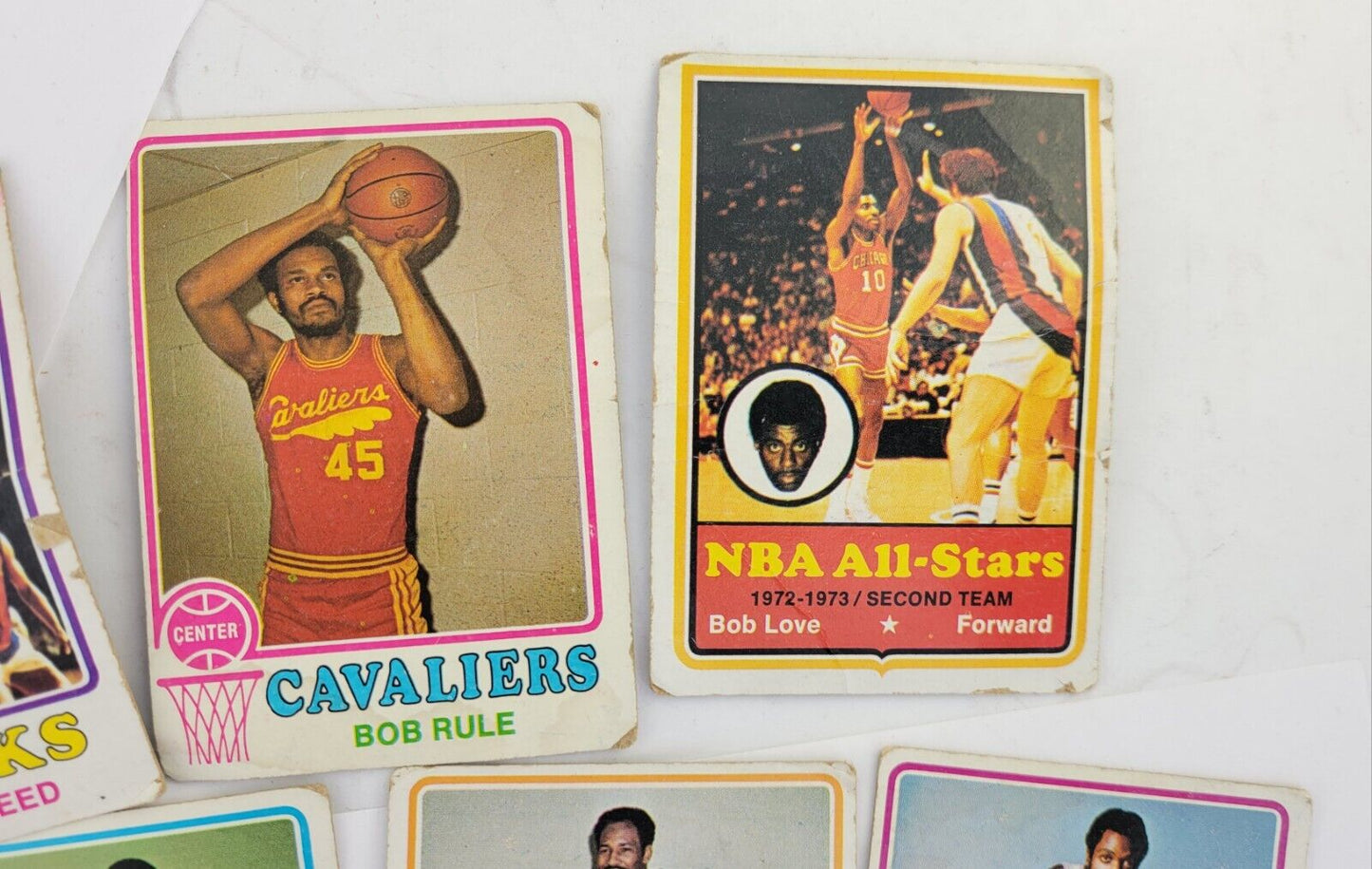 1970s Topps Basketball Lot of 10 Cards Williams, Rule, Smith, Moore, Reed, Love