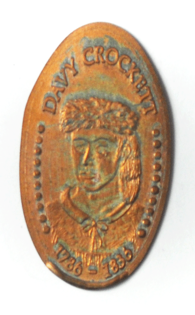 Davy Crocket 1786-1836  Elongated Penny 35mm