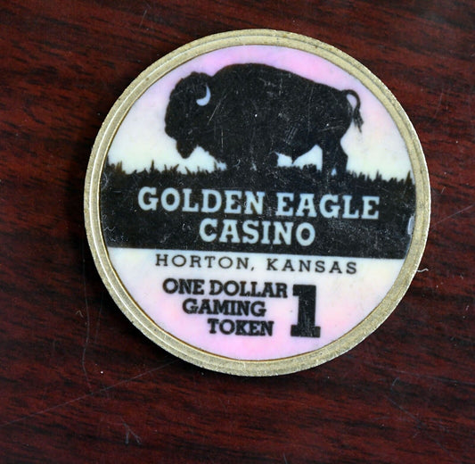 Golden Eagle Hotel Casino Gaming Dollar Token Horton Kansas Rare Chip