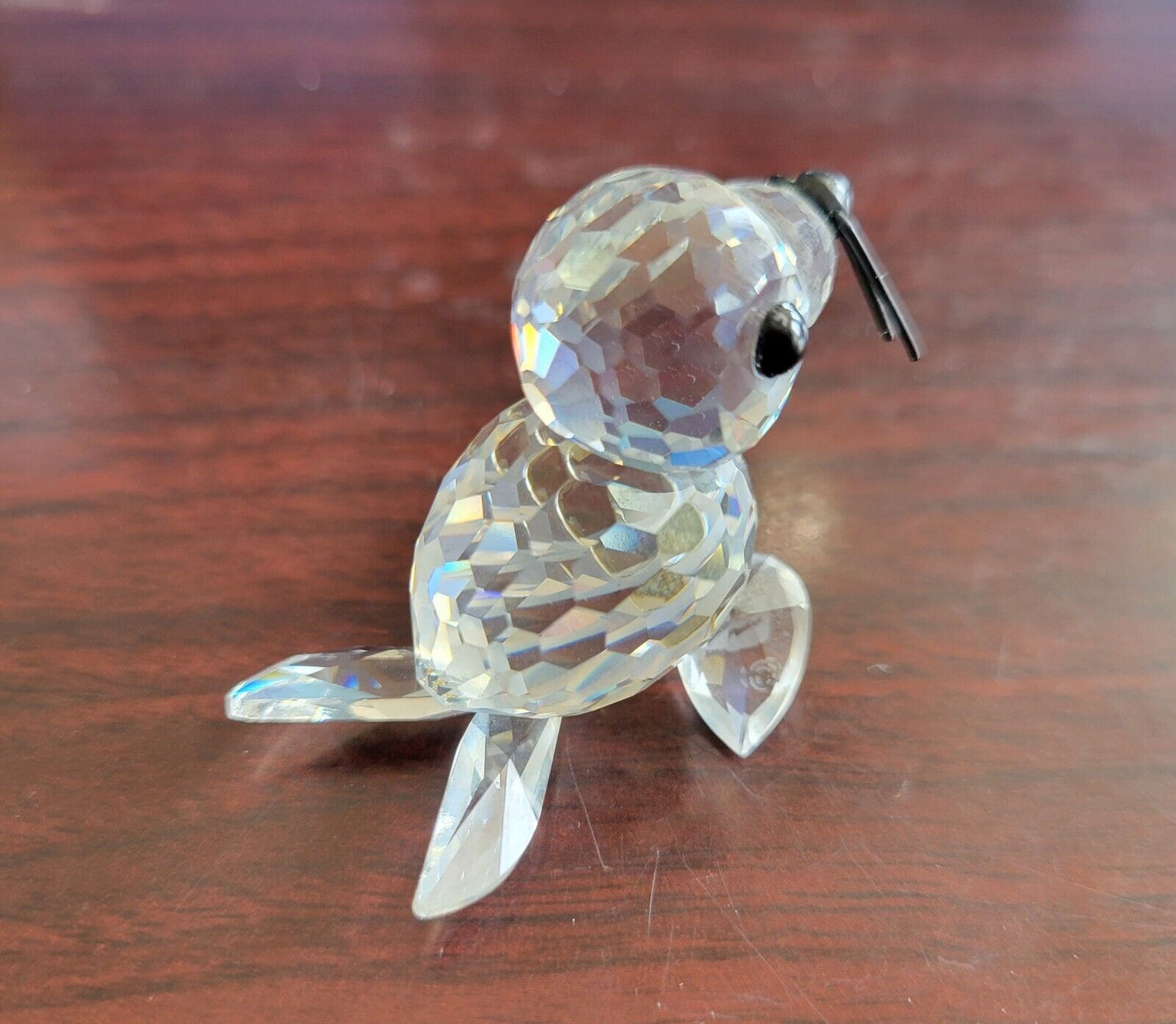1986 Swarovski Silver Crystal Baby Mini Seal with Whiskers 7663 NR 046 Retired