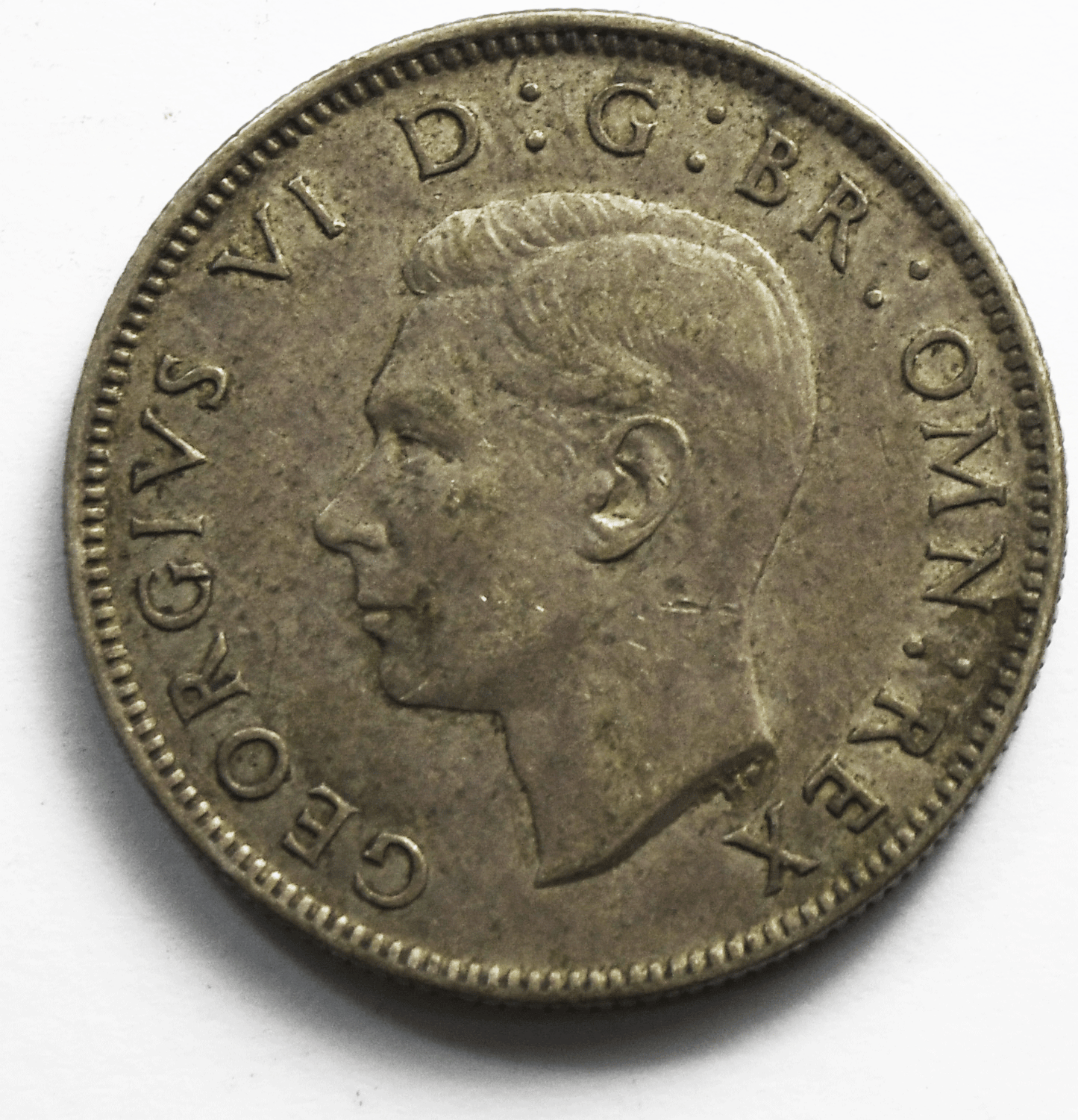 1942 Great Britain Silver One Florin Two Shillings Coin KM# 855