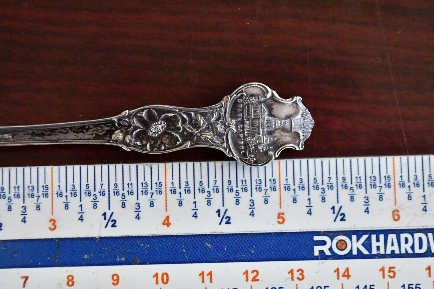 1922 Womens Relief Corps Des Moines Iowa Sterling 5 1/4" Souvenir Spoon .55 oz.