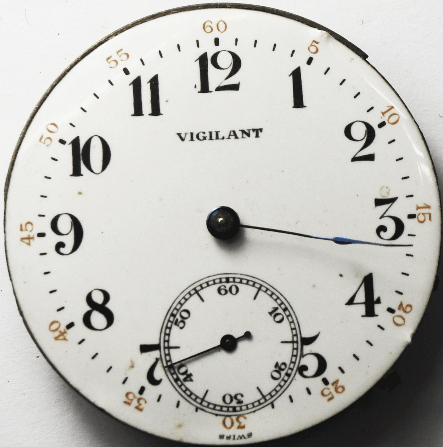 Swiss Vigilant 42mm Pocket Watch Movement Not Running