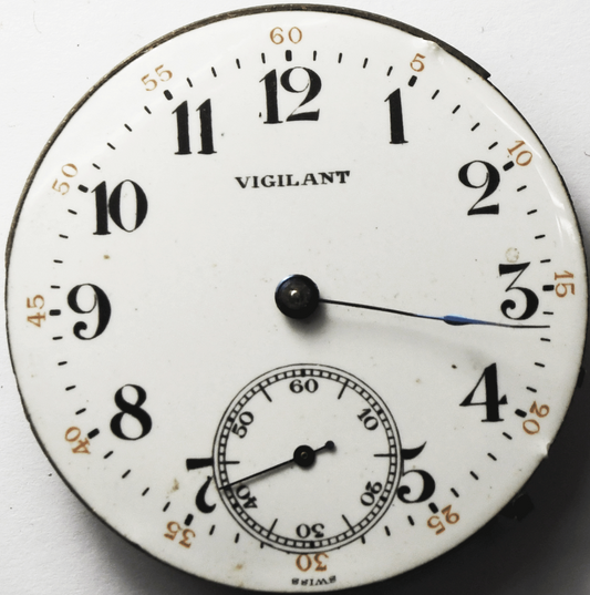 Swiss Vigilant 42mm Pocket Watch Movement Not Running