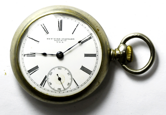 New York Standard Size 18 OF Side Winder Pocket Watch Not Running Grade 60
