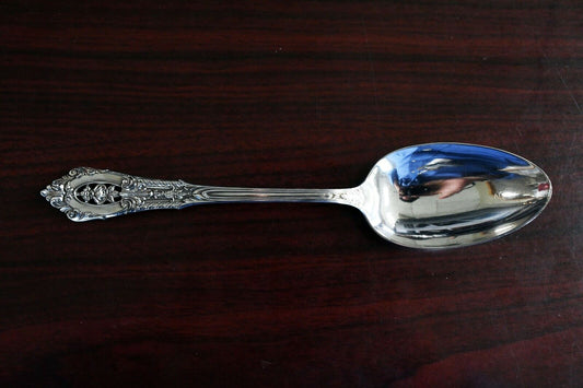 Rosepoint by Wallace Sterling Silver 8 3/8" Vegetable Table Serving Spoon 2.3 oz