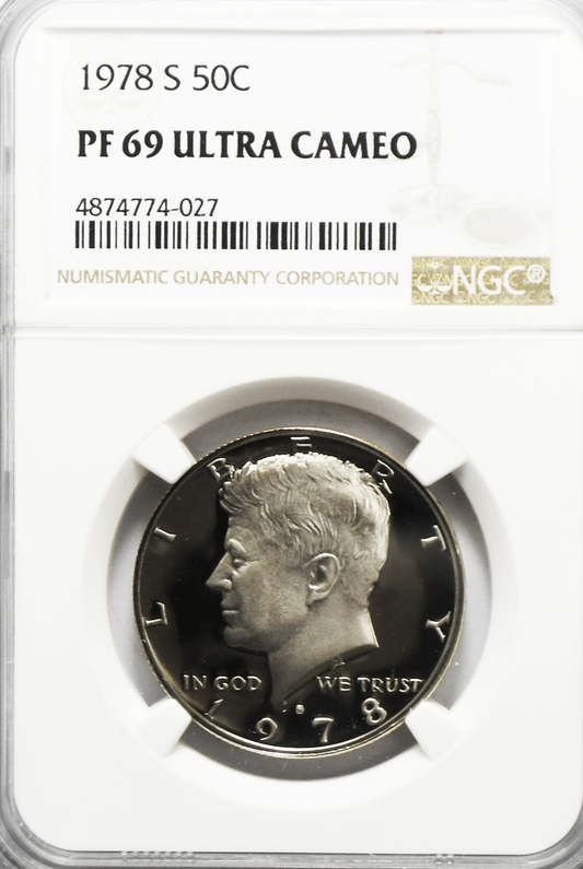 1978 S 50c Kennedy Half Dollar NGC PF69 Ultra Cameo Proof