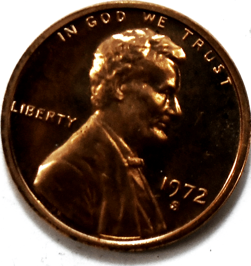 1972 S 1c Proof Lincoln Memorial Cent One Penny Gem Uncirculated San Francisco