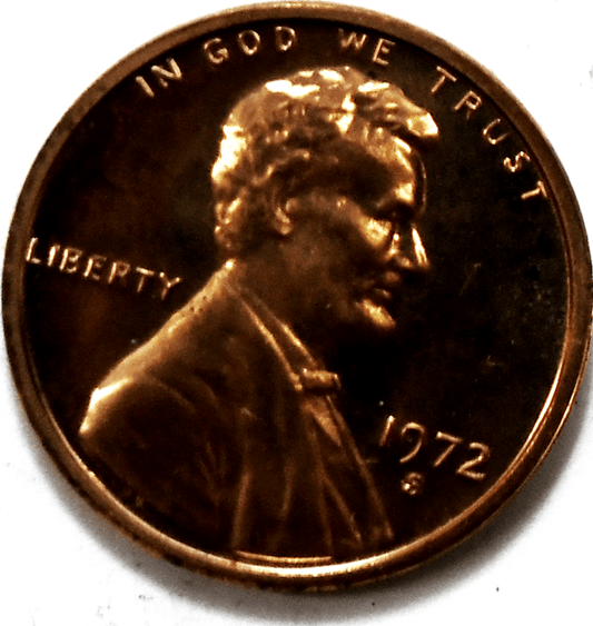 1972 S 1c Proof Lincoln Memorial Cent One Penny Gem Uncirculated San Francisco