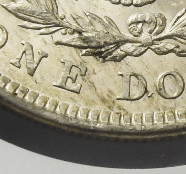 1921 $1 Morgan Silver Dollar MS62 NGC Uncirculated Lamination Peeling Reverse