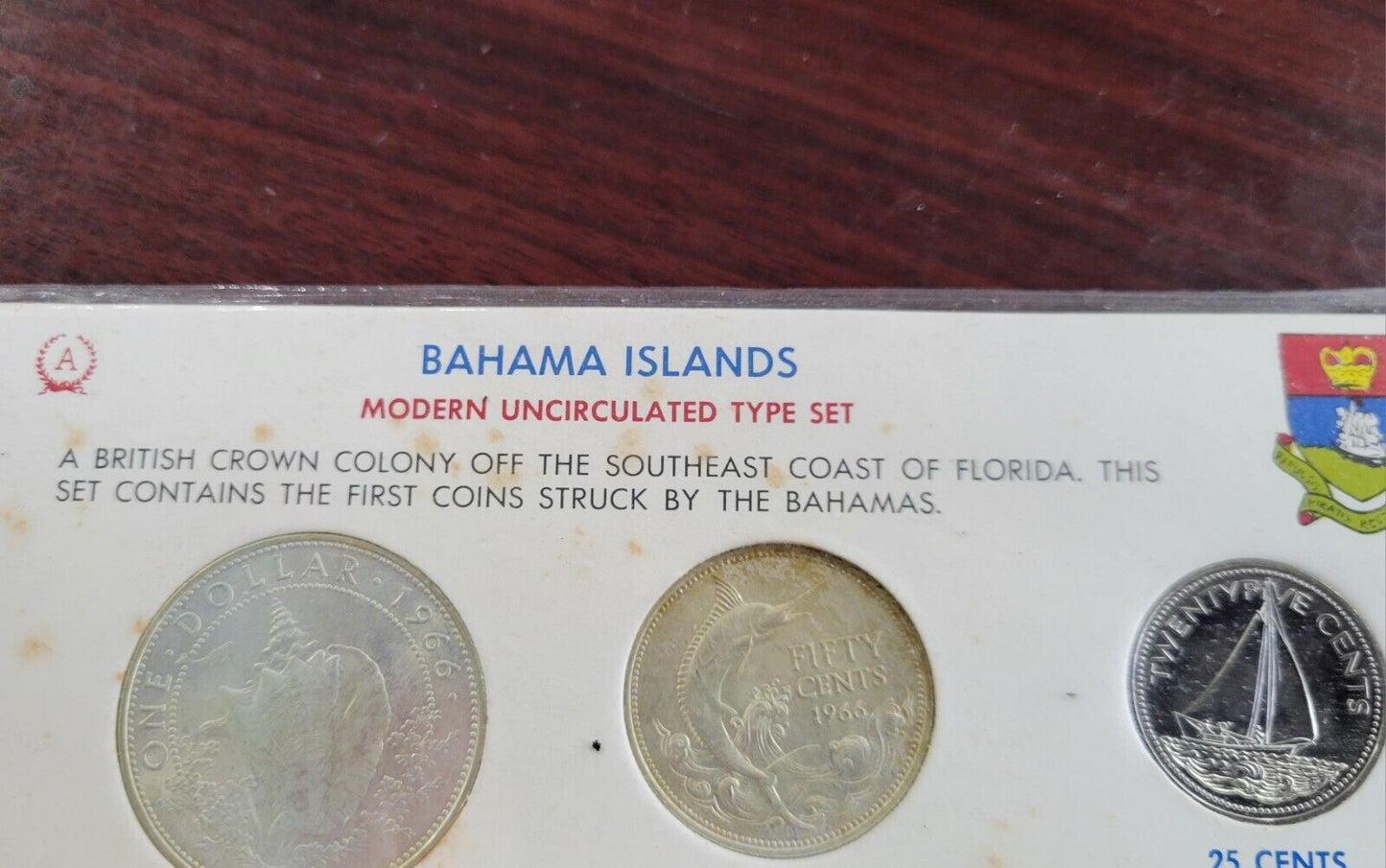 Bahamas 7 Coin Mint Set in Original Packaging Type Set 1966, 1969, 1976, 1978