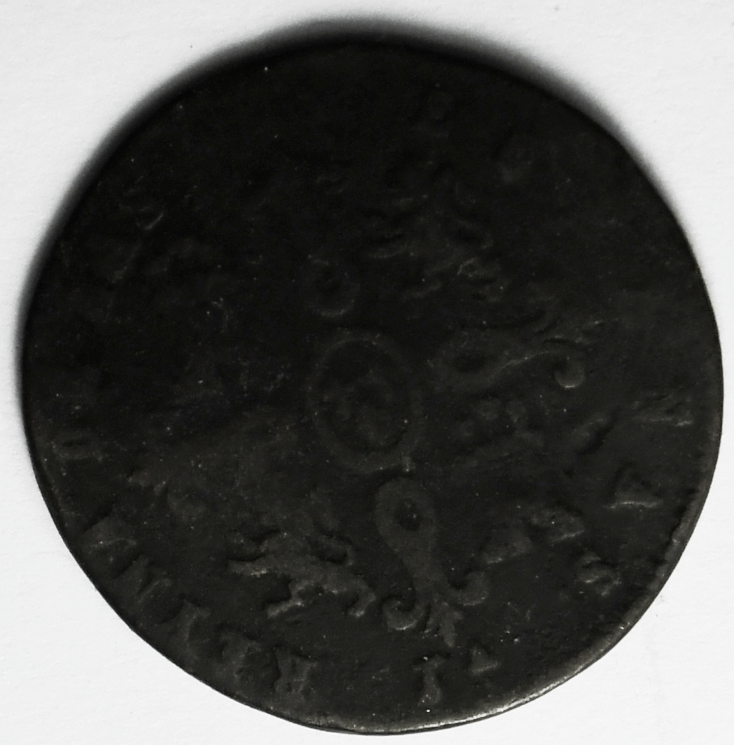 1848 JA Spain 4 Maravedis Copper Coin