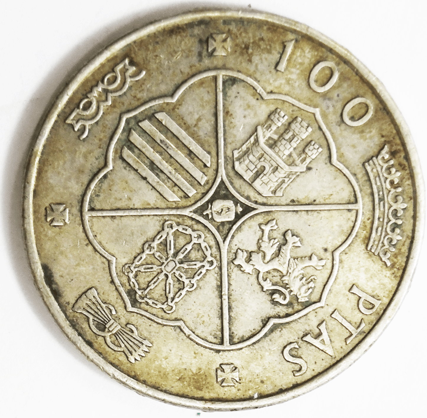 1966 (68) Spain 100 One Hundred Pesetas Silver Coin KM# 797
