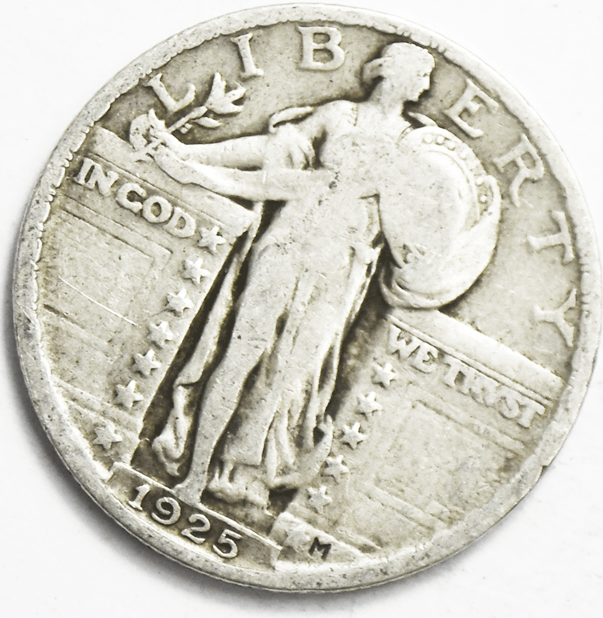 1925 25c Standing Liberty Silver Quarter Philadelphia