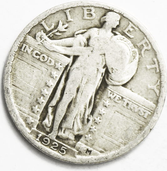 1925 25c Standing Liberty Silver Quarter Philadelphia