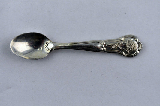 1978 Vermont Franklin Mint Official State Flower Sterling Salt Spoon 2 1/2"