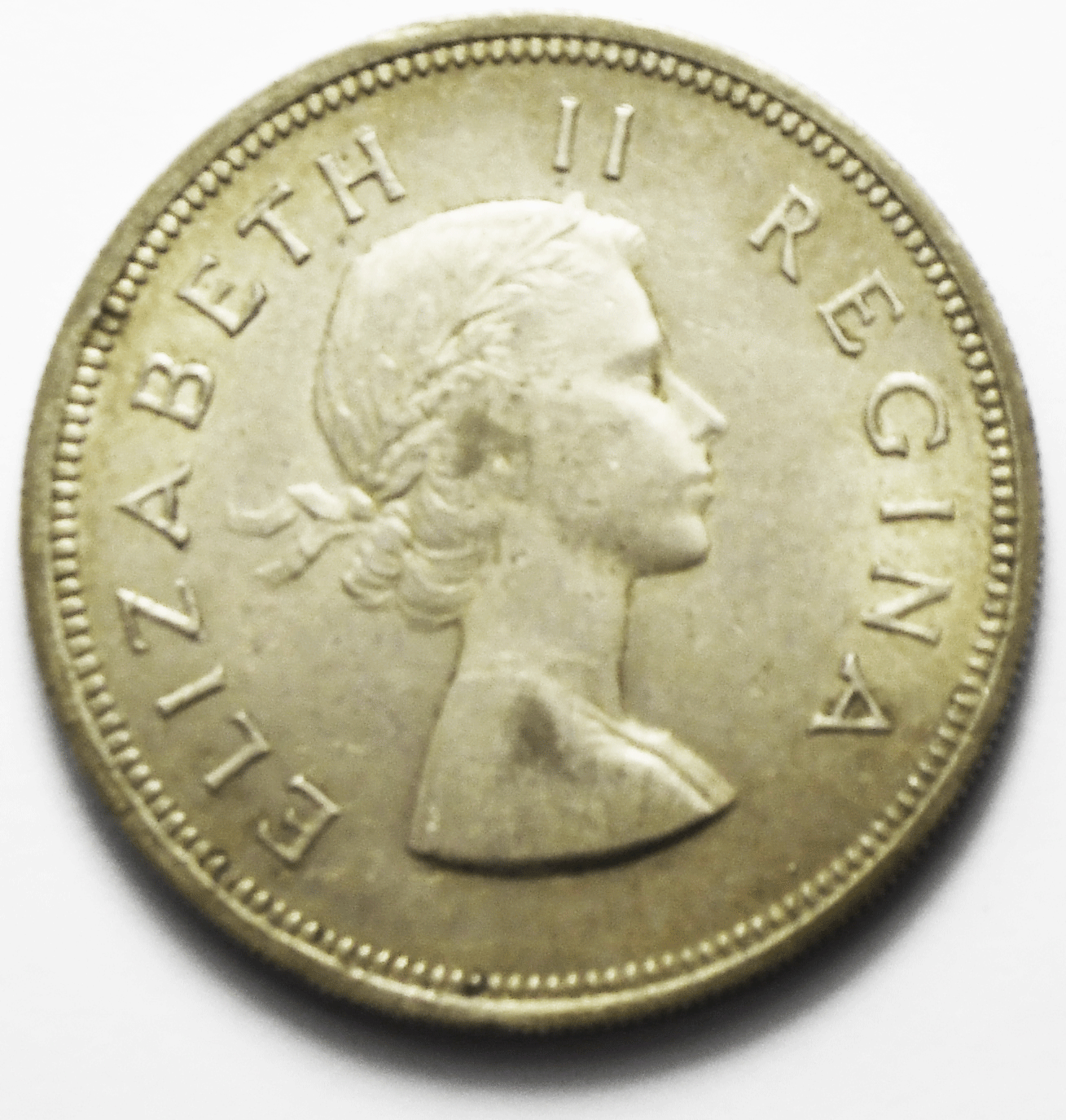 1957 South Africa 2-1/2 Shillings Silver Coin KM# 51