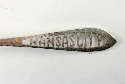 Kansas City Mo KS  5 1/2" Sterling Silver  Souvenir Spoon .42oz by Weidlich