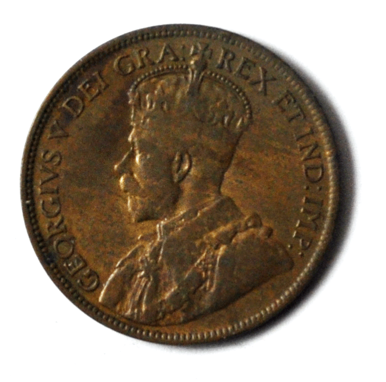 1917 1c Canada Large One Cent Penny KM#21 Bronze