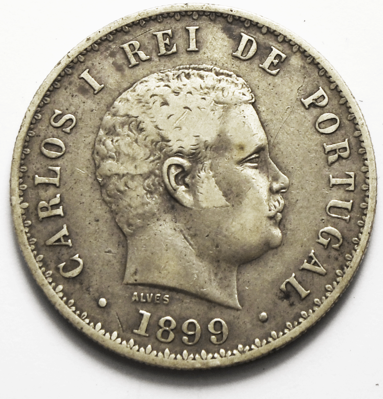 1899 Portugal 500 Five Hundred Reis KM# 535 Silver Coin