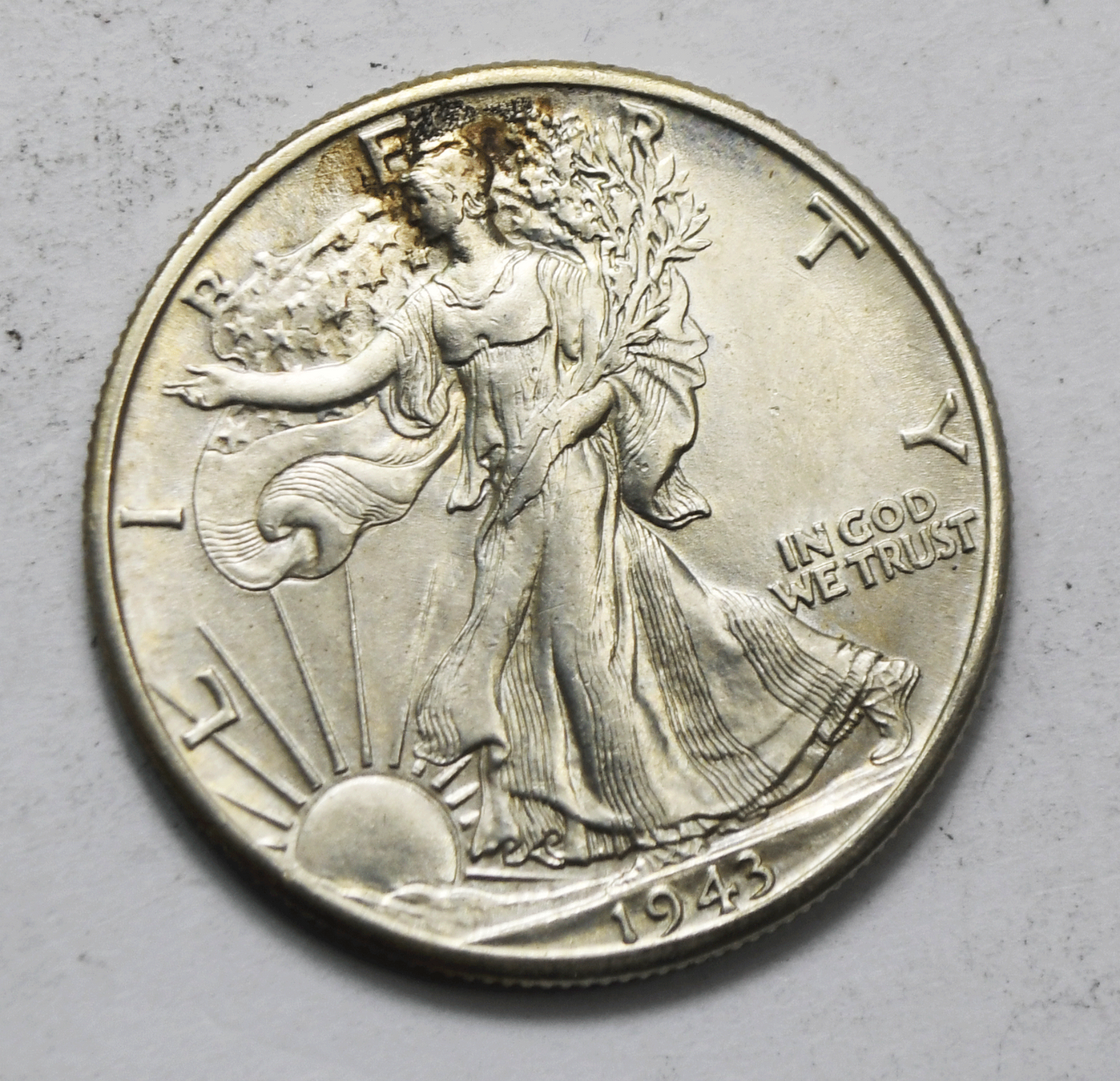 1943 D 50c Walking Silver Half Dollar Fifty Cents Denver