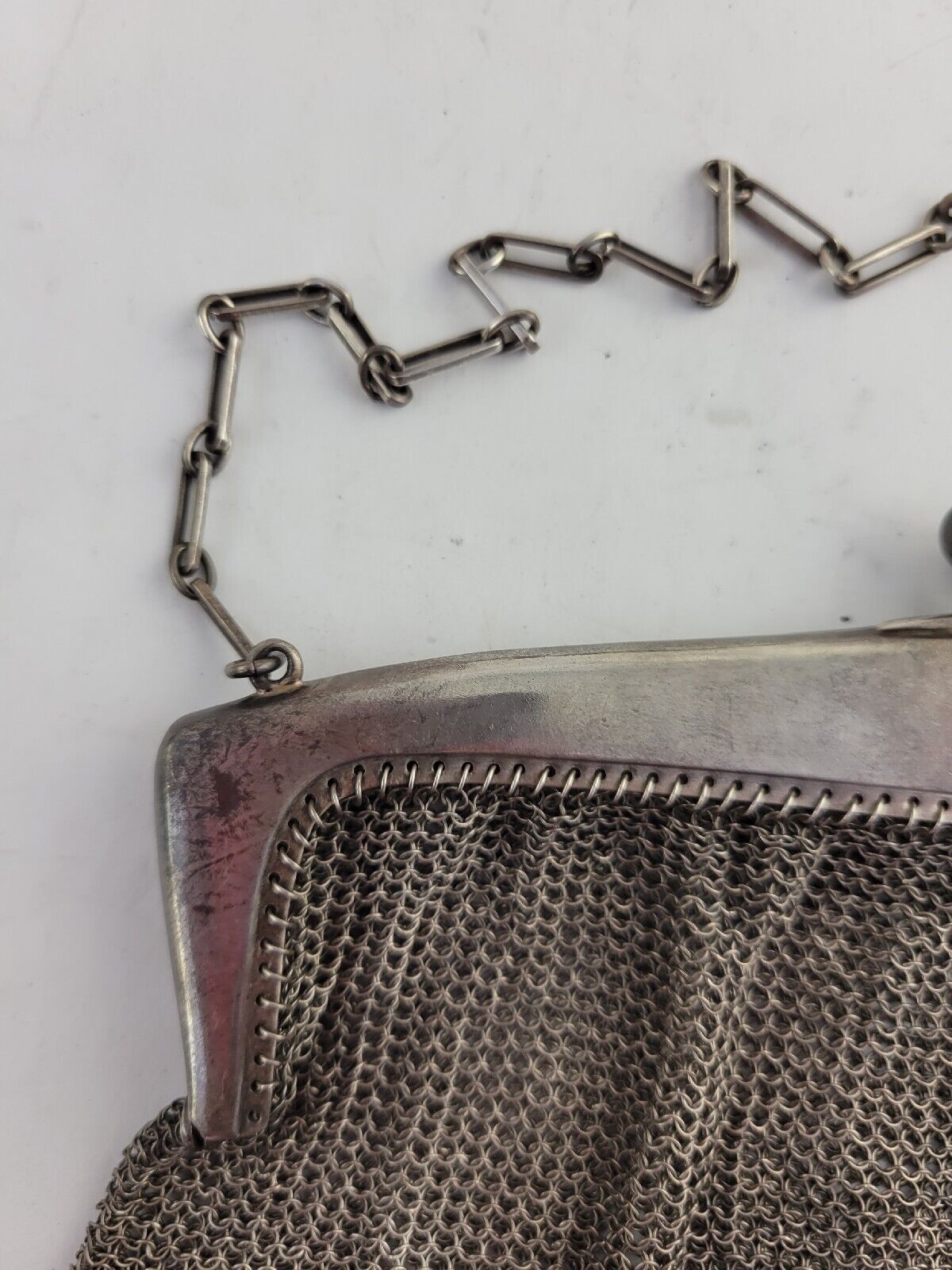 Geschutzt Sterling Silver Mesh Link Purse Germany Vintage Monogrammed 4.5oz