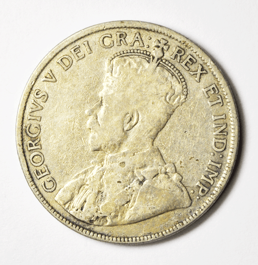 1919 50c Canada Silver Half Dollar Rare Low Mintage Fifty Cents KM#25