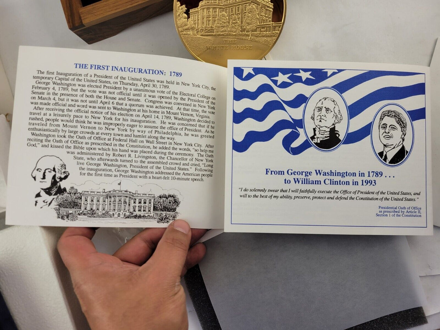 The Washington Mint 1993 Bill Clinton Pound Inaugural .999 Fine Silver 17oz.