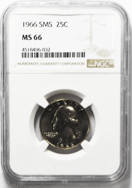 1966 SMS 25c Washington Special Mint Quarter Dollar NGC MS66 Gem Unc
