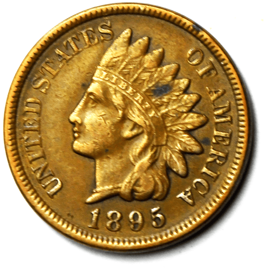 1895 1c Indian Head Penny One Cent US Philadelphia