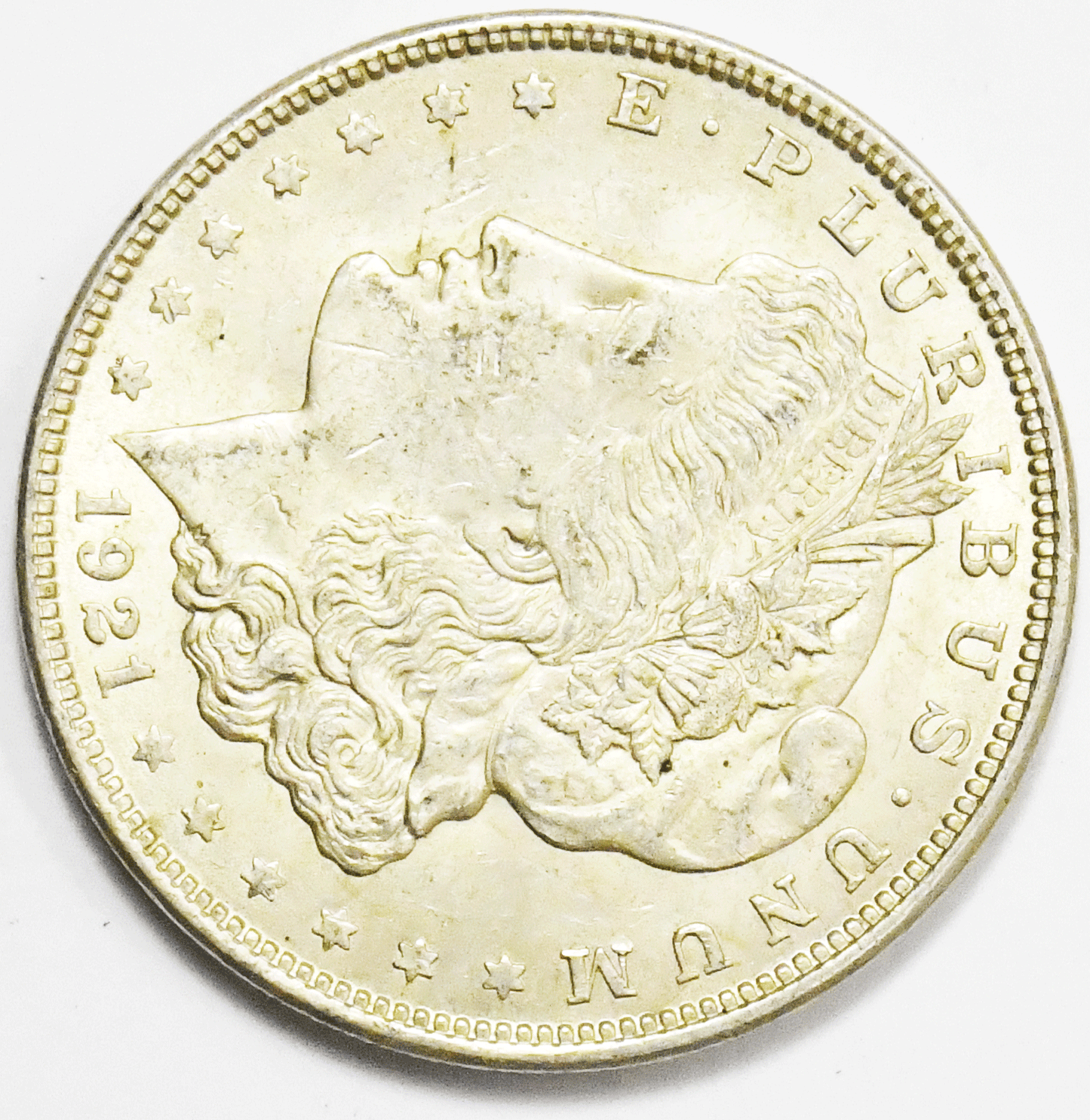 1921 $1 Morgan Silver One Dollar Philadelphia VAM 41B Pitted Reverse Top 100