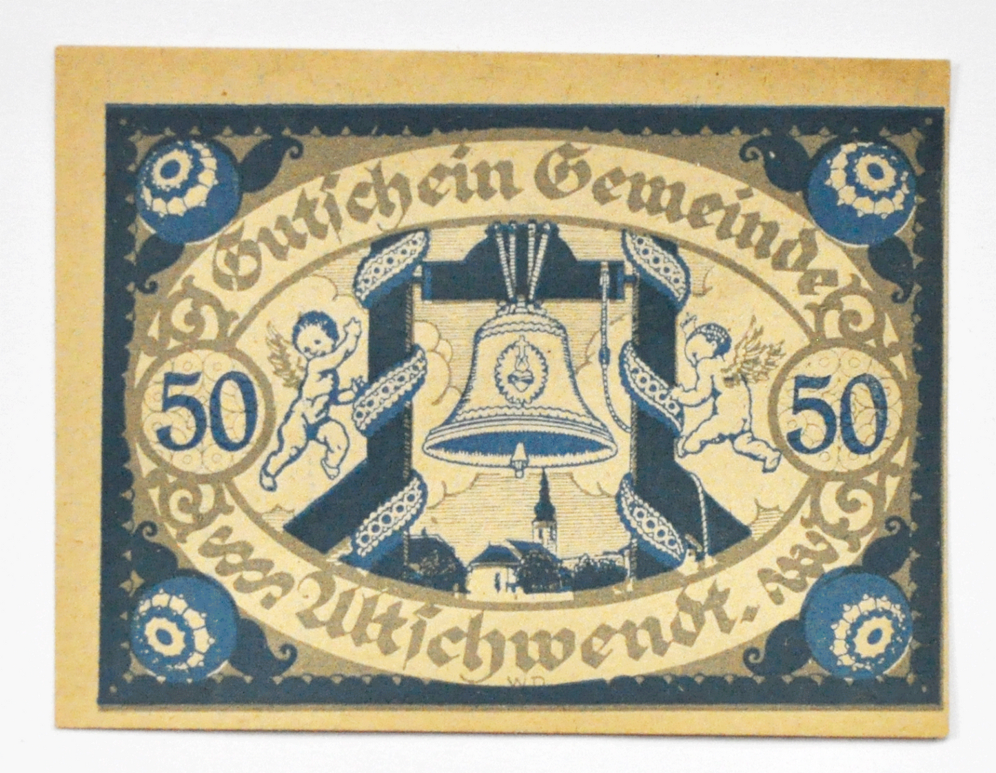 50 Fifty Heller Austria Notgeld Gutschein Altschwendt Uncirculated