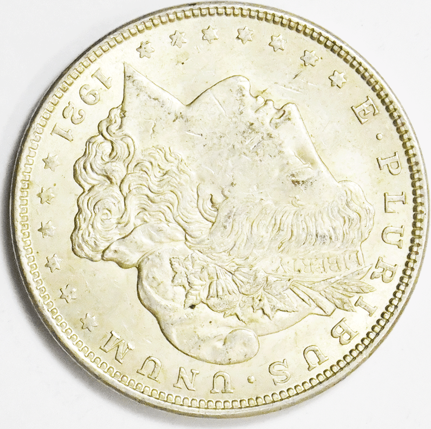 1921 $1 Morgan Silver One Dollar Philadelphia VAM 41B Pitted Reverse Top 100