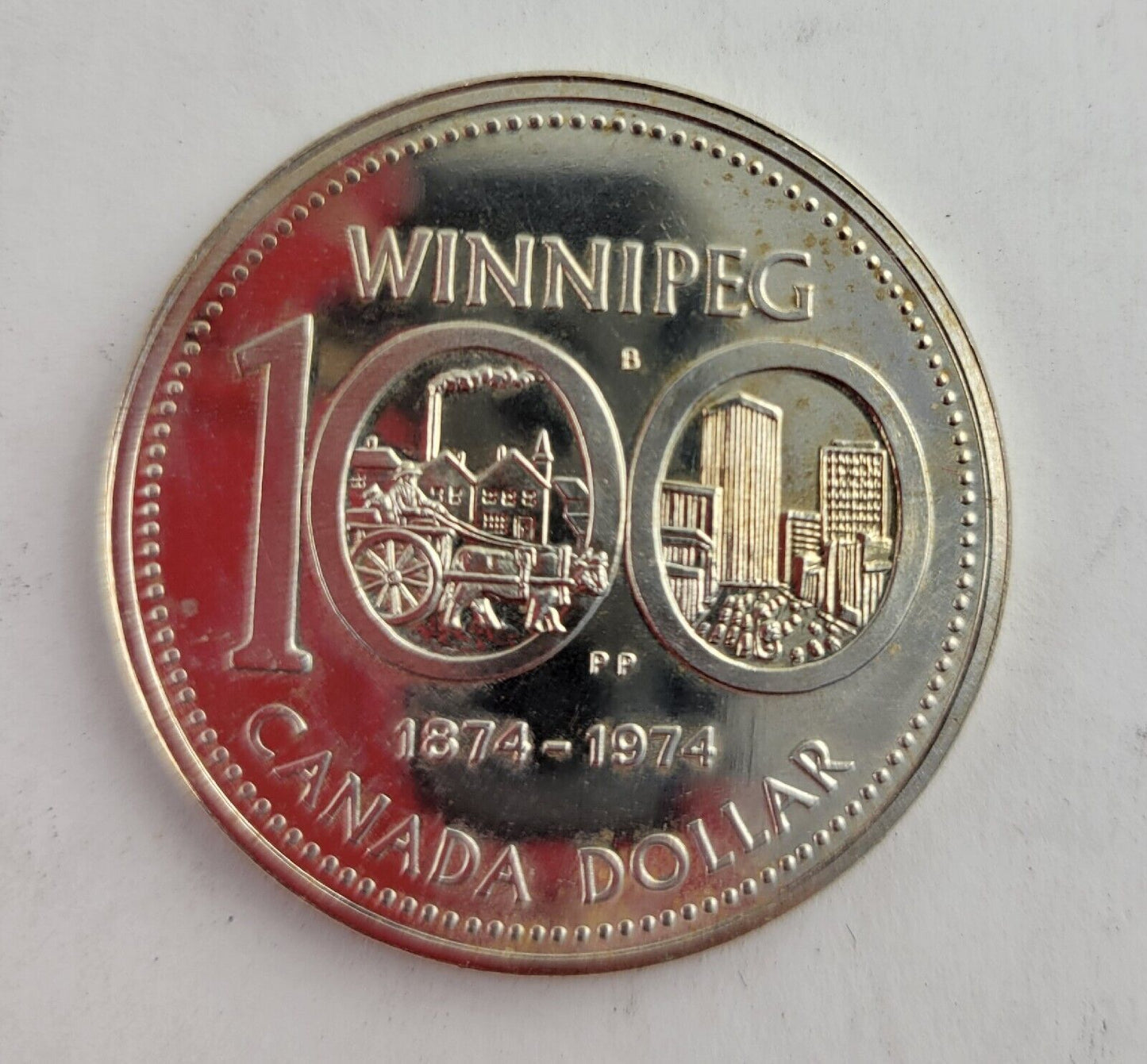 1874-1974 Canada Winnipeg .50 Silver 100 Year Anniversary Commemorative Dollar