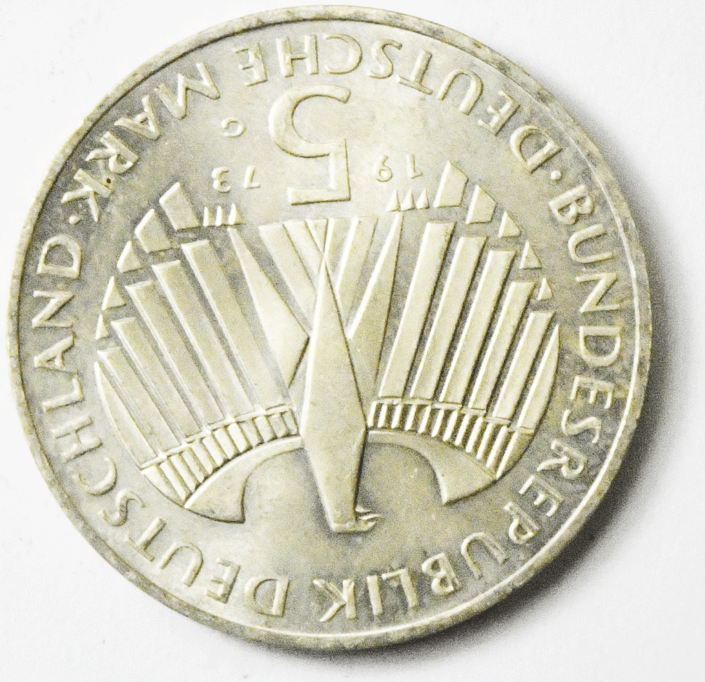 1973 G Germany Federal Republic 5 Five Mark Silver Coin KM#137