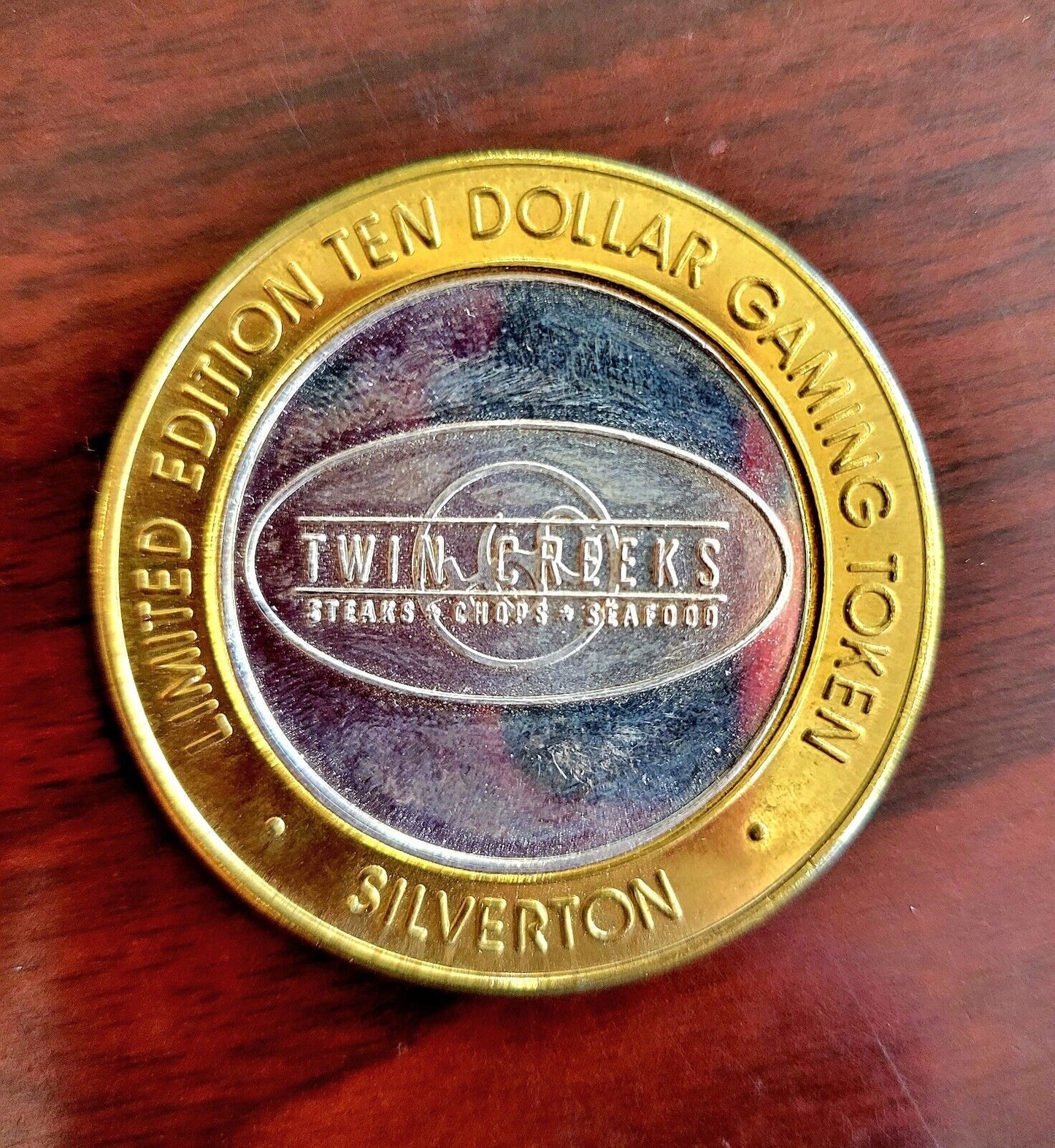 2005 Silverton Casino Twin Creeks .999 Fine Silver $10 Gaming Token Las Vegas