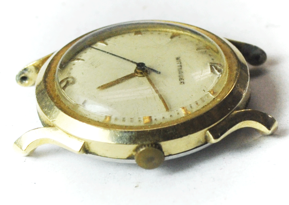 Vintage Wittnauer 11ESK Manual Wind Wristwatch Fancy Lugs 33mm Not Running