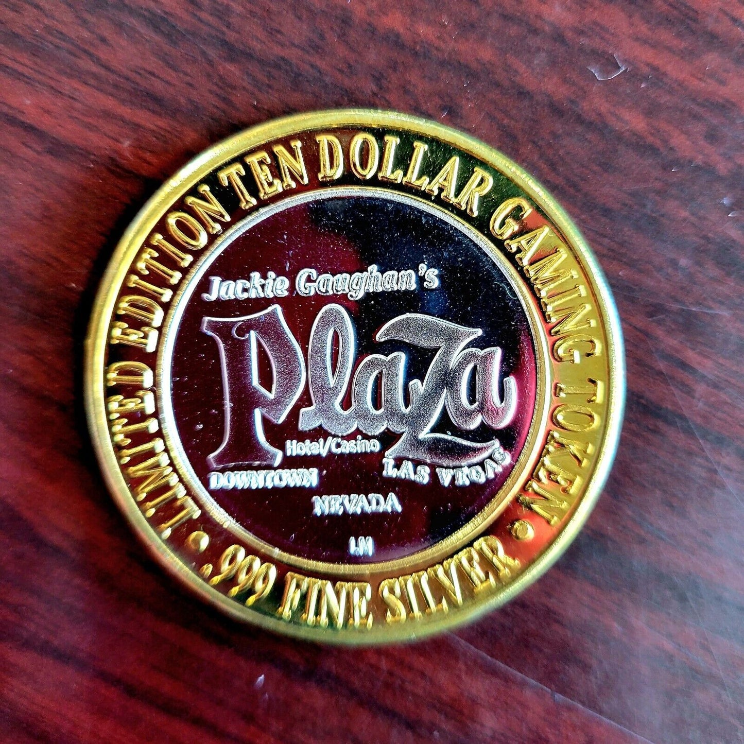 Plaza Casino Hollywood Classics .999 Fine Silver Vegas Ten Dollar Gaming Token