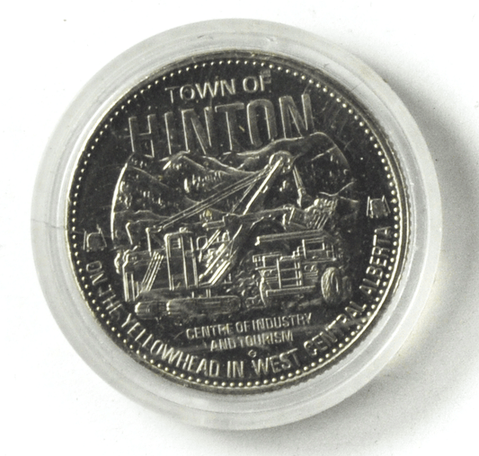 1984 Canada $1 Trade 34mm Town of Hinton Yellowhead Alberta Cougar
