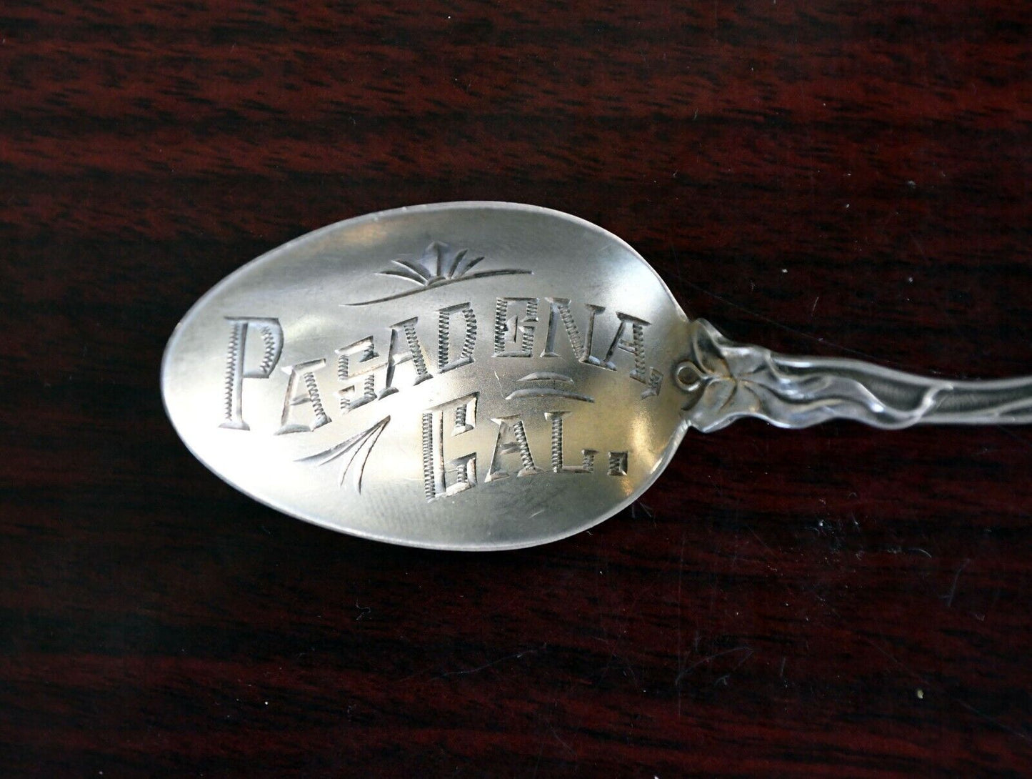 Pasadena California Sterling Silver Souvenir Spoon 5" Paye & Baker .31 oz.