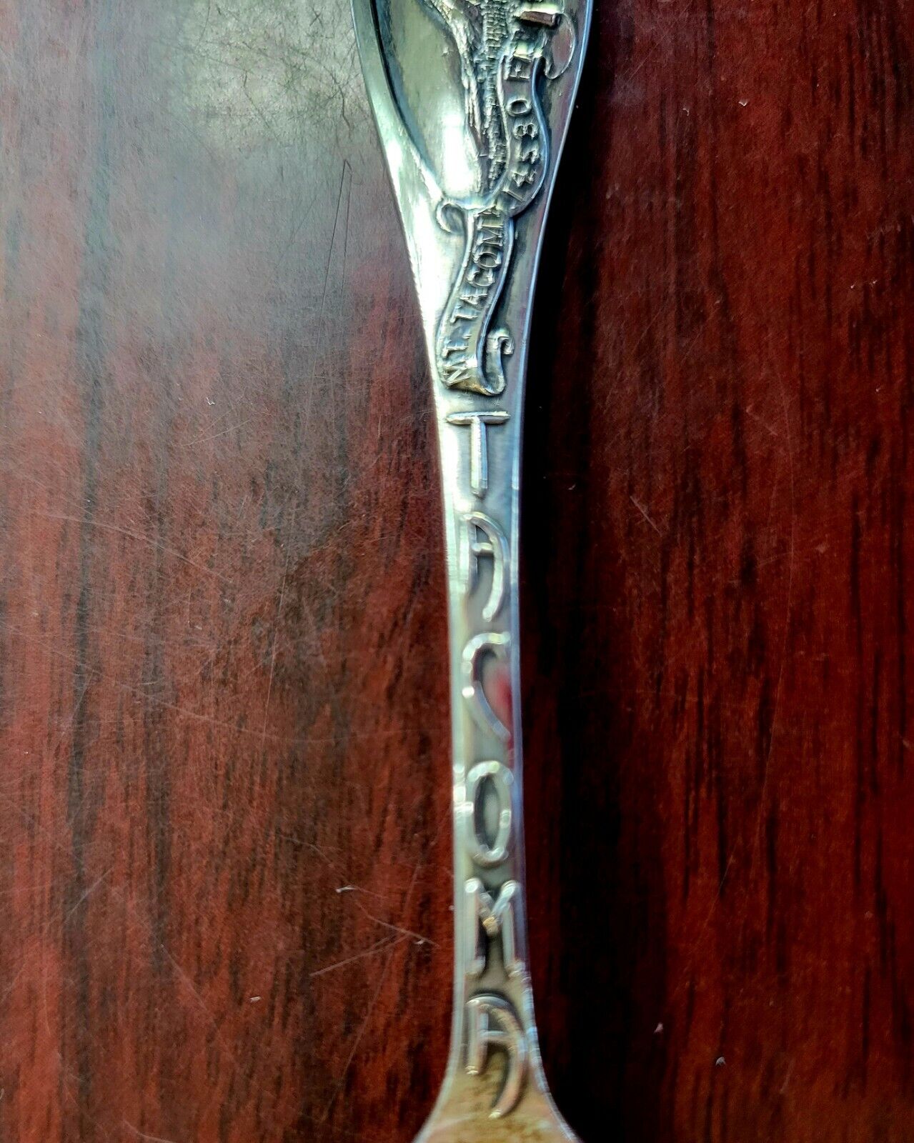 Tacoma Washington Sterling Silver 5 5/8" Souvenir Spoon  .52oz. by Joseph Mayer