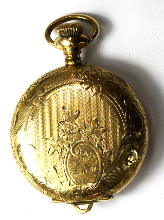 1903 Omega Size 0 Pocket Watch 20yr Gold Filled Hunters Case