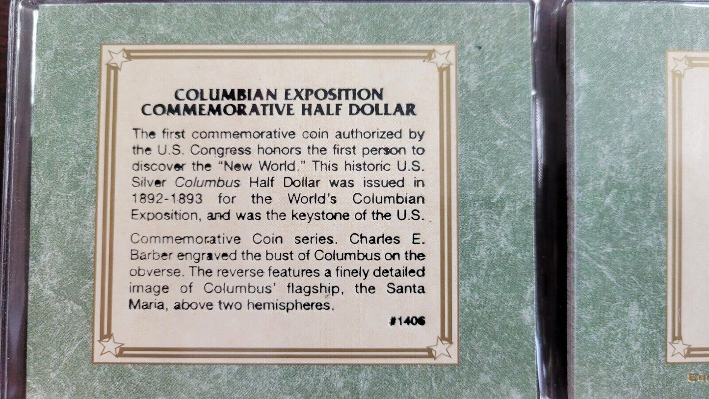 1893 American Historic Society Columbian Exposition Chicago Half Dollar