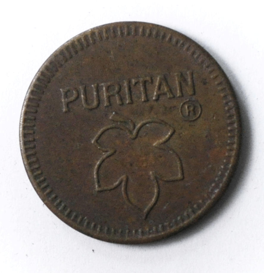 Puritan Arcade Token Maple Leaf For Replay Only No Cash Value 22mm