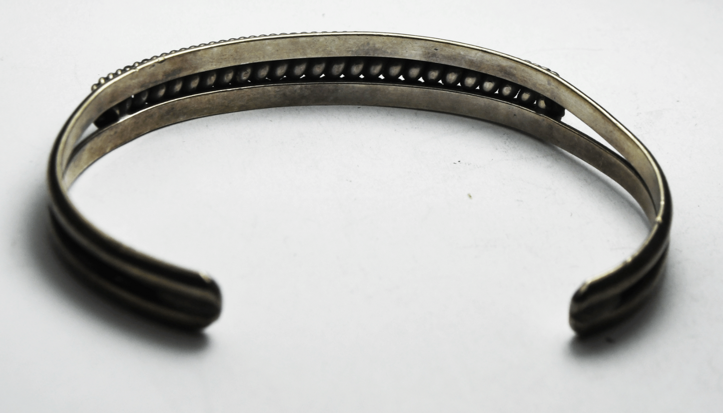 Sterling 3 Part Tahe Style Split Cuff 11mm Bracelet 6-3/4" Wrist